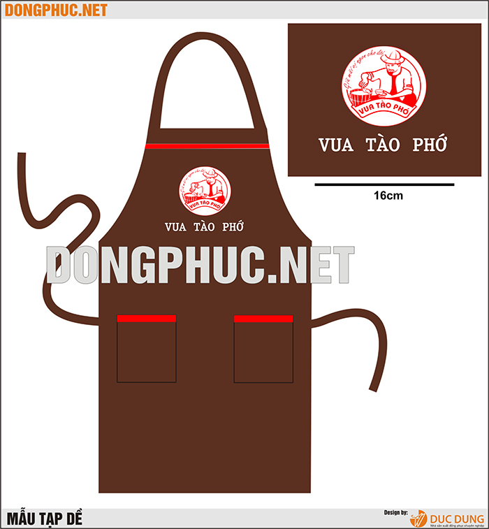 Tạp dề Quán Vua Tào Phớ | Tap de dong phuc